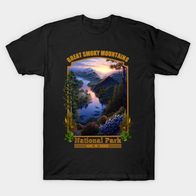Great Smoky Mountains National Park T-Shirt by AtkissonDesign